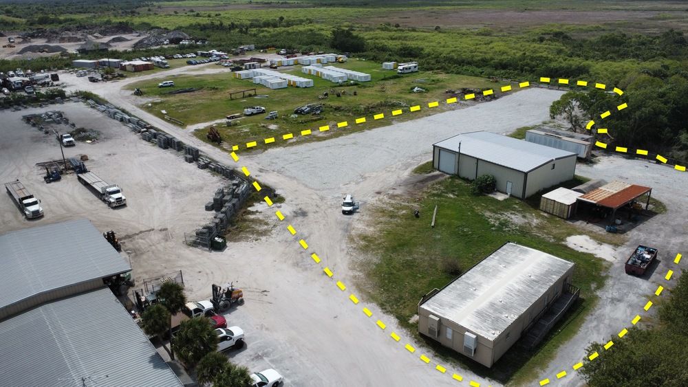 Heavy Industrial Property - 4 Acres Lay Up Yard, Warehouse, Office : 5101 W Eau Gallie Blvd, Melbourne, FL 32934